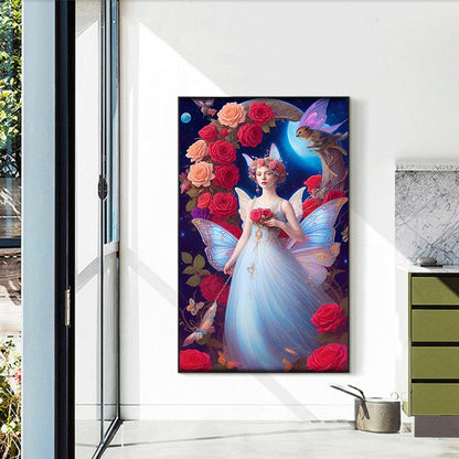 Flower Fairy - Full Square Drill Diamond Painting 30*50CM