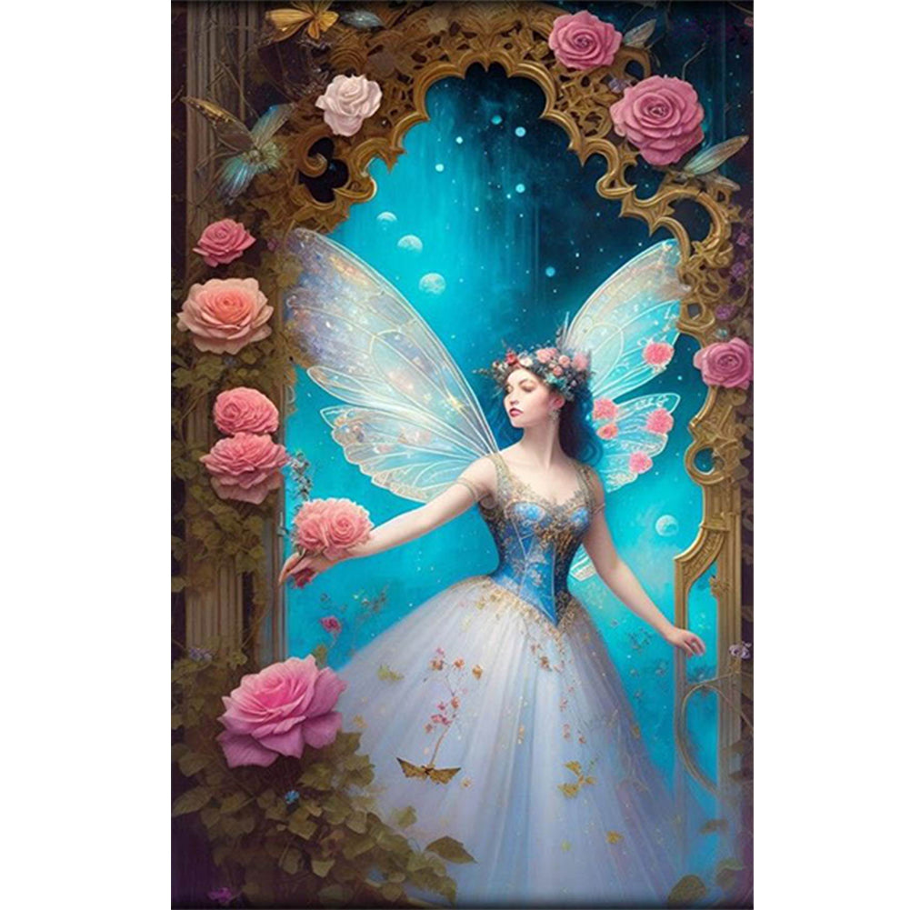 Flower Fairy - Full Square Drill Diamond Painting 30*50CM