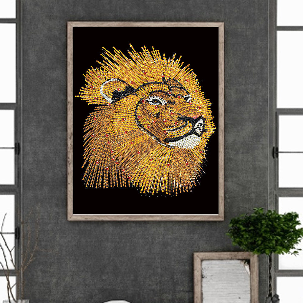 Lion - Special Shaped Drill Diamond Painting 30*40CM
