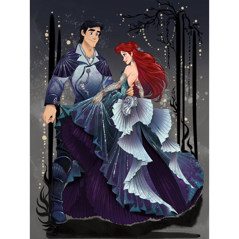Disney Princess And Prince - Full Round Drill Diamond Painting 30*40CM