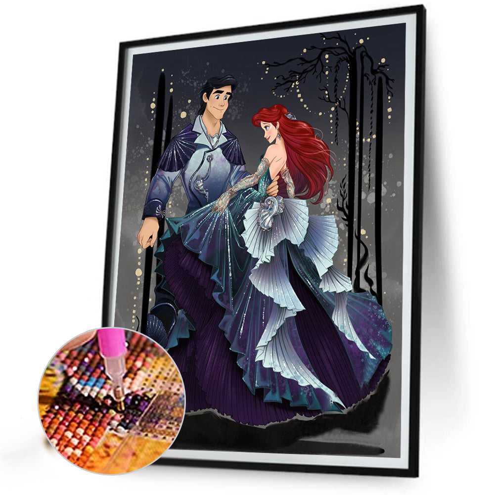 Disney Princess And Prince - Full Round Drill Diamond Painting 30*40CM