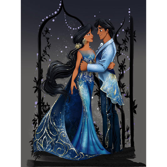 Disney Princess And Prince - Full Round Drill Diamond Painting 30*40CM