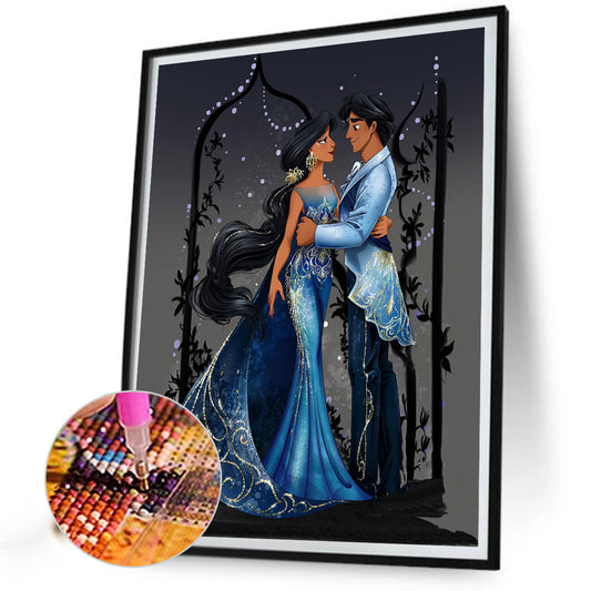 Disney Princess And Prince - Full Round Drill Diamond Painting 30*40CM