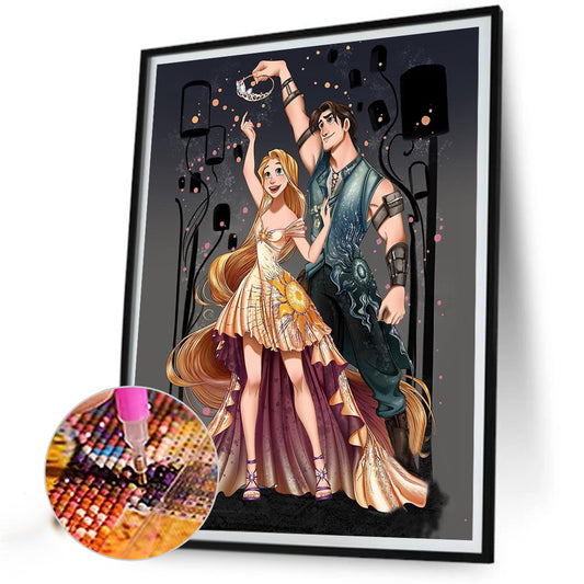 Disney Princess And Prince - Full Round Drill Diamond Painting 30*40CM