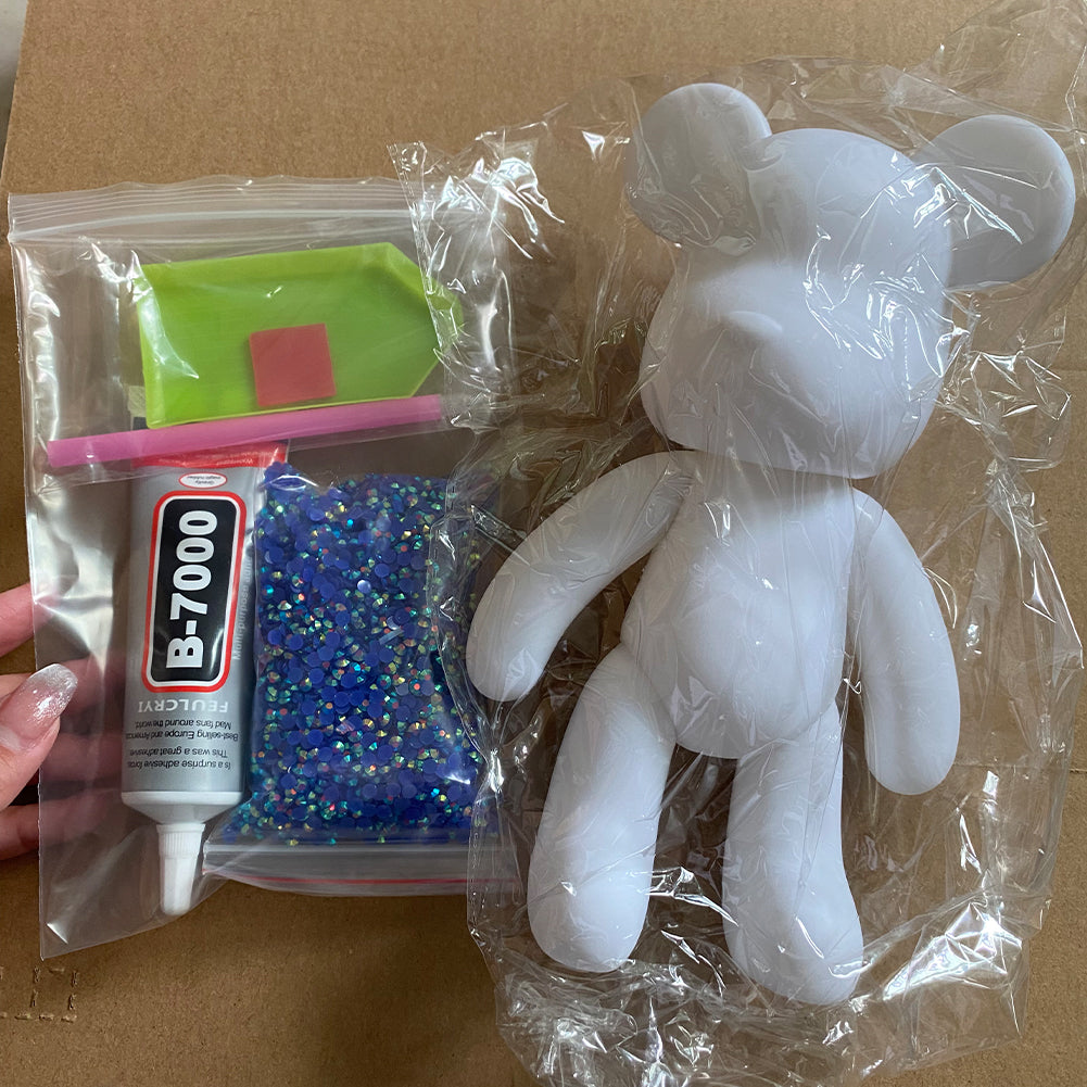 DIY Crystal Rhinestone Embroidery Cross Stitch Cute 5D Diamond Art Bear Set