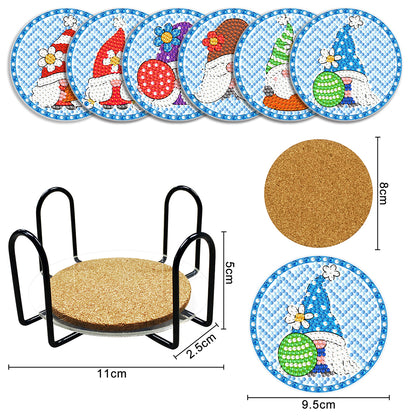 DIY Crystal Drink Coasters Reusable Creative with Holder for Tabletop Protection