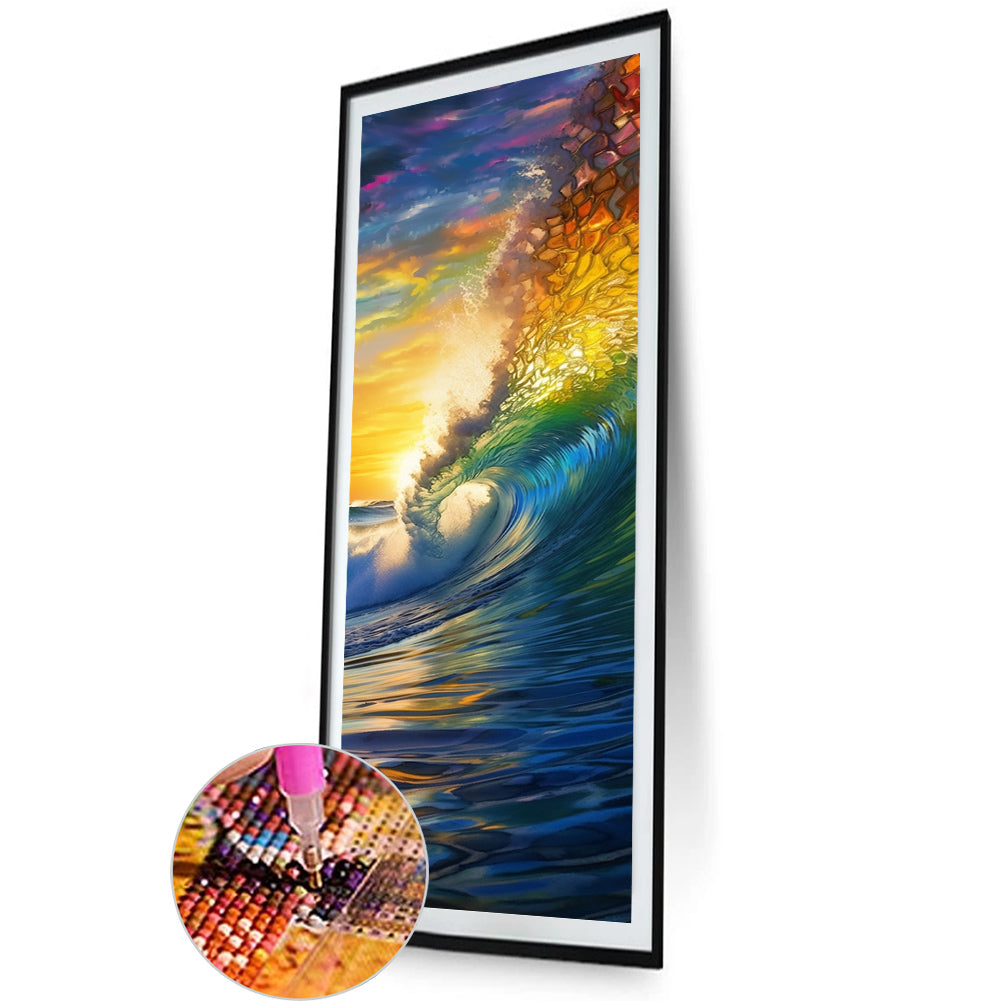 Beach Waves - Full Round Drill Diamond Painting 30*90CM