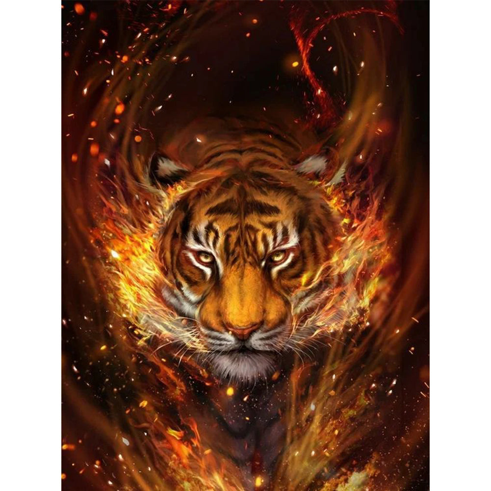 Ferocious Tiger - Full Round Drill Diamond Painting 30*40CM