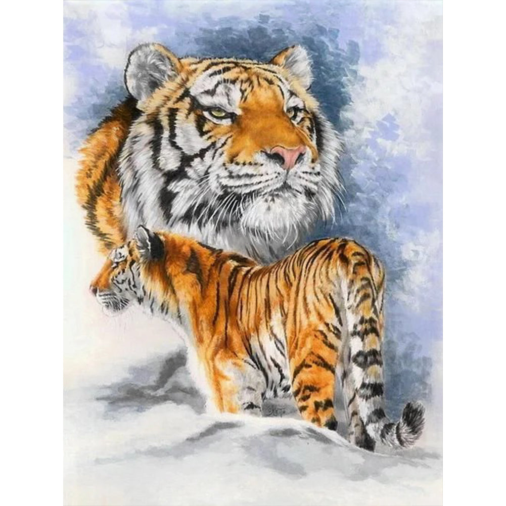 Ferocious Tiger - Full Round Drill Diamond Painting 30*40CM