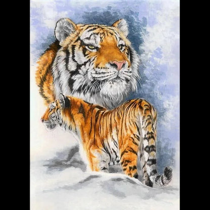 Ferocious Tiger - Full Round Drill Diamond Painting 30*40CM