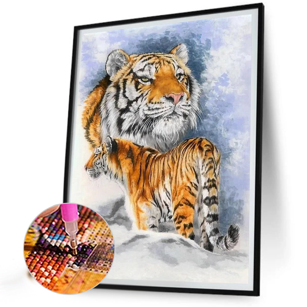 Ferocious Tiger - Full Round Drill Diamond Painting 30*40CM