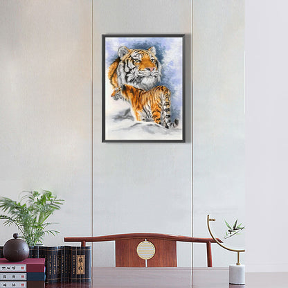 Ferocious Tiger - Full Round Drill Diamond Painting 30*40CM