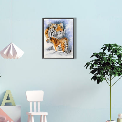 Ferocious Tiger - Full Round Drill Diamond Painting 30*40CM