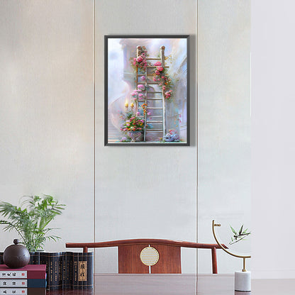 Attic Ladder - Full Round Drill Diamond Painting 30*40CM