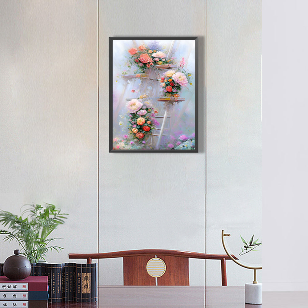 Attic Ladder - Full Round Drill Diamond Painting 30*40CM