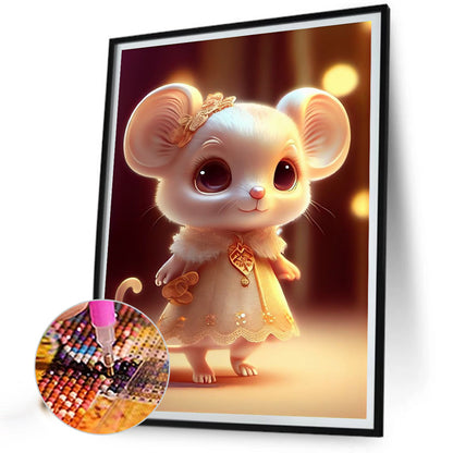 Miss Mouse - Full Round Drill Diamond Painting 30*40CM