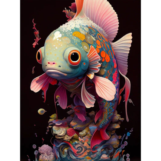 Colorful Fish - Full Round Drill Diamond Painting 30*40CM