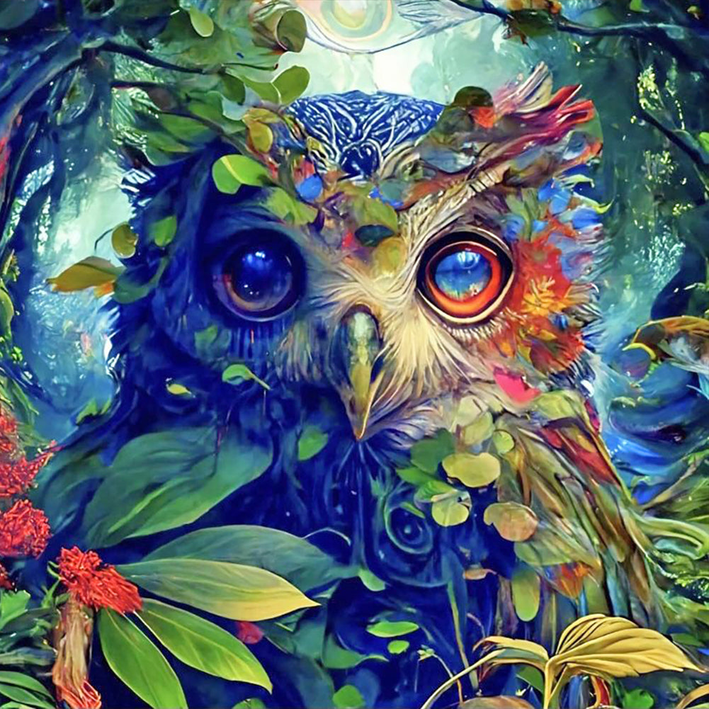 Gentleman'S Owl - Full Round Drill Diamond Painting 30*30CM