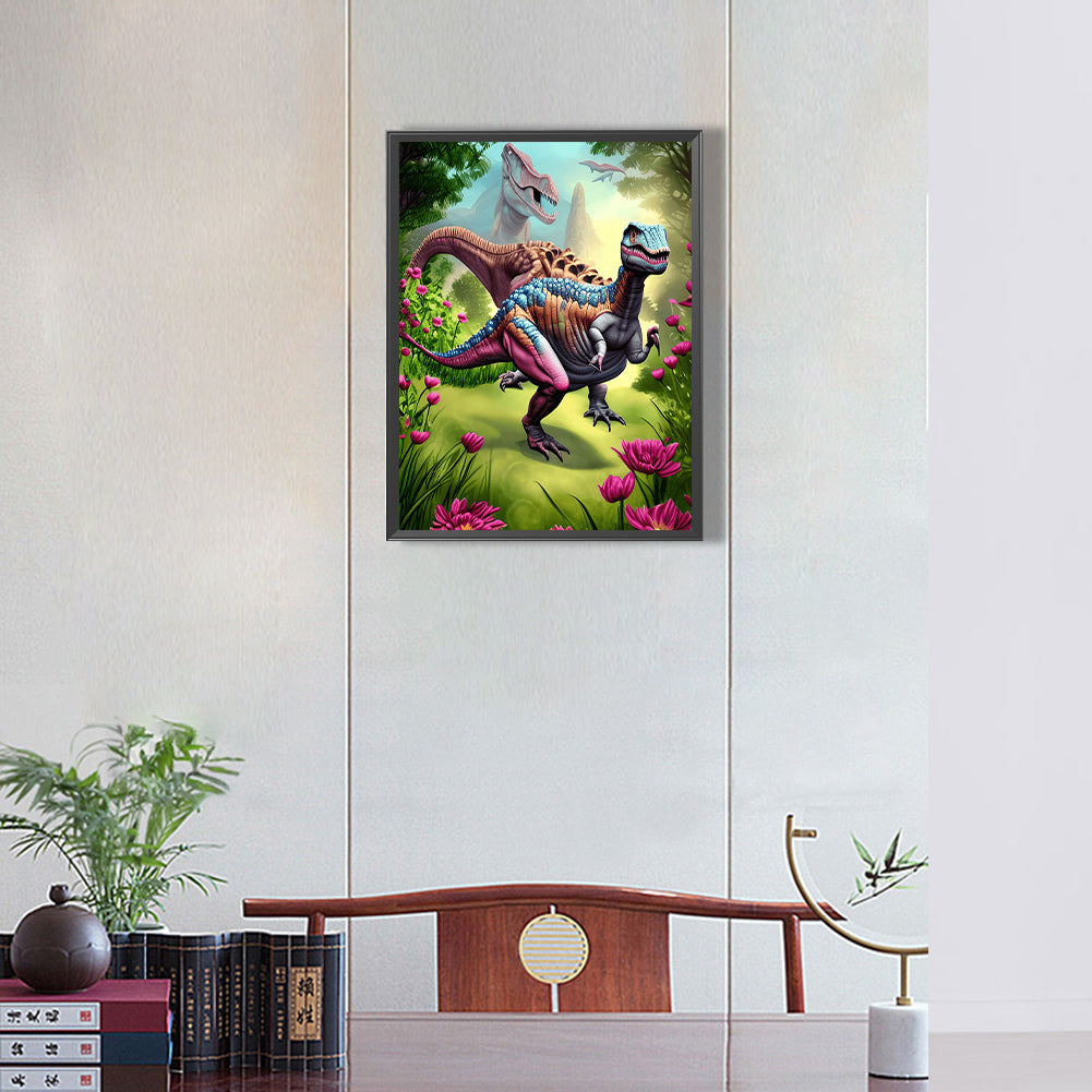 Era Of Dinosaurs - Full Round Drill Diamond Painting 30*40CM