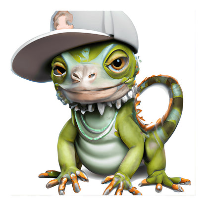 Big Head Lizard - Full Round Drill Diamond Painting 30*30CM