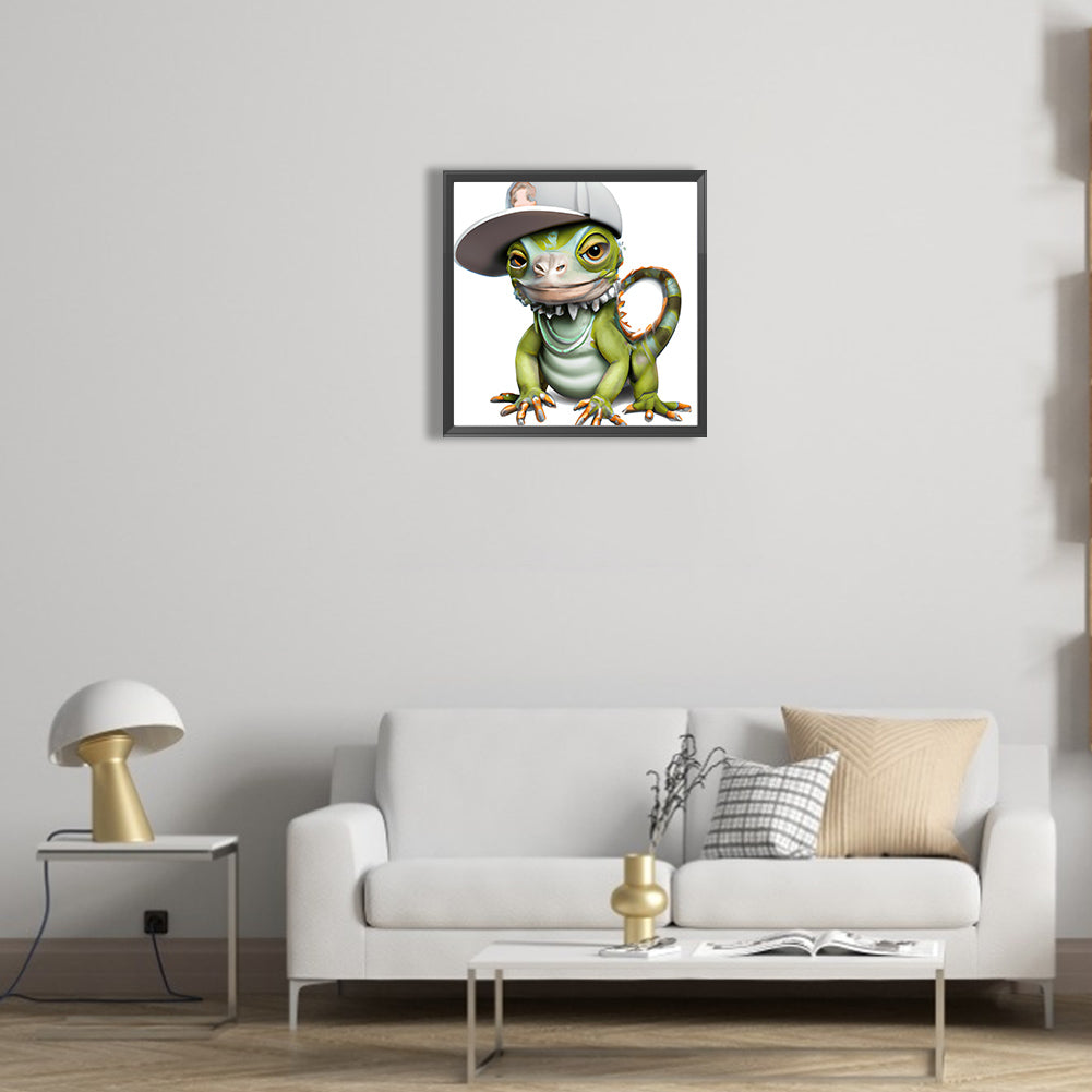 Big Head Lizard - Full Round Drill Diamond Painting 30*30CM