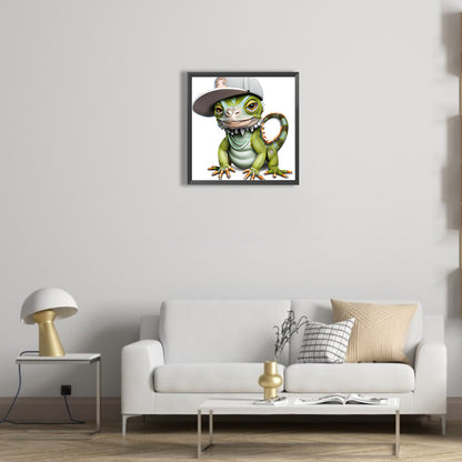 Big Head Lizard - Full Round Drill Diamond Painting 30*30CM
