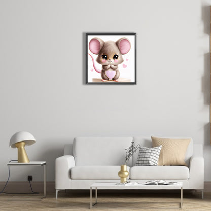 Big Head Animal Mouse - Full Round Drill Diamond Painting 30*30CM