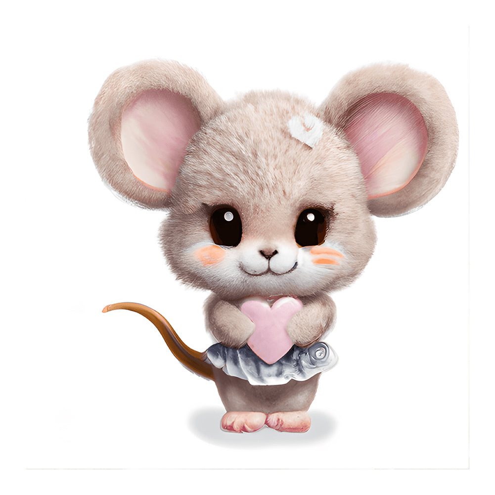 Big Head Animal Mouse - Full Round Drill Diamond Painting 30*30CM