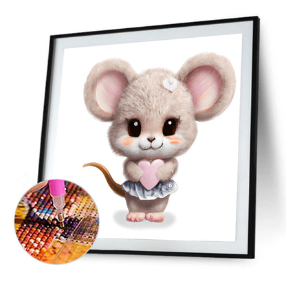 Big Head Animal Mouse - Full Round Drill Diamond Painting 30*30CM