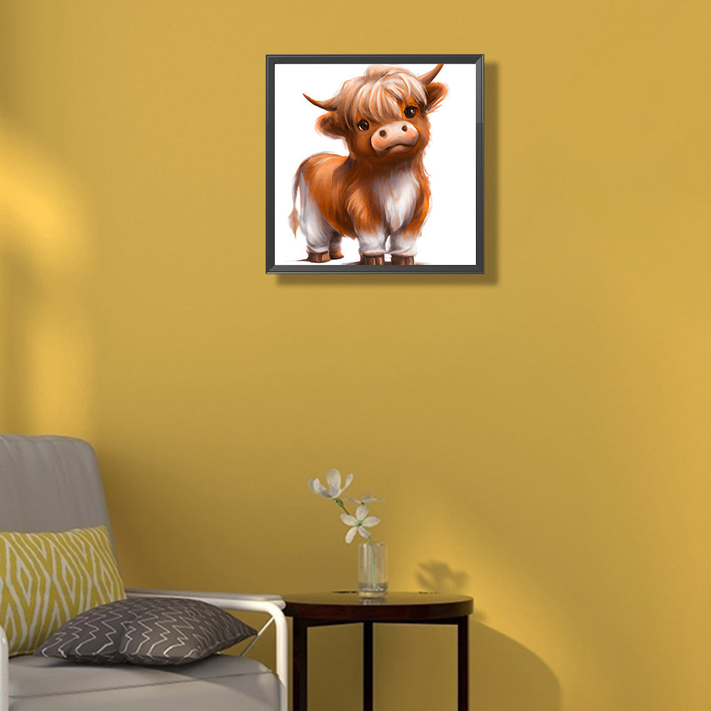 Big Head Animal Yak - Full Round Drill Diamond Painting 30*30CM