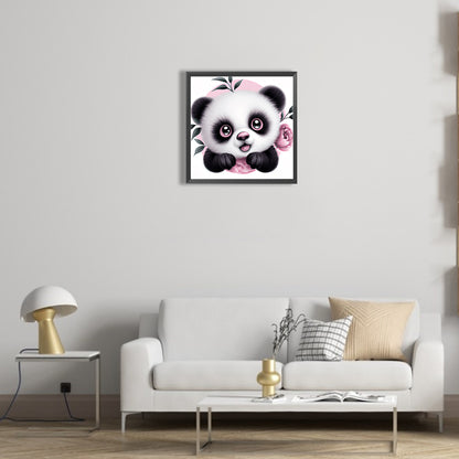 Big Head Animal Panda - Full Round Drill Diamond Painting 30*30CM
