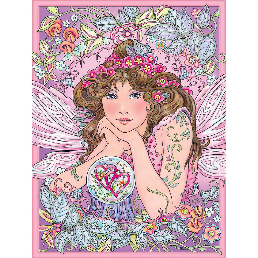 Flower Fairy - Full Round Drill Diamond Painting 30*40CM