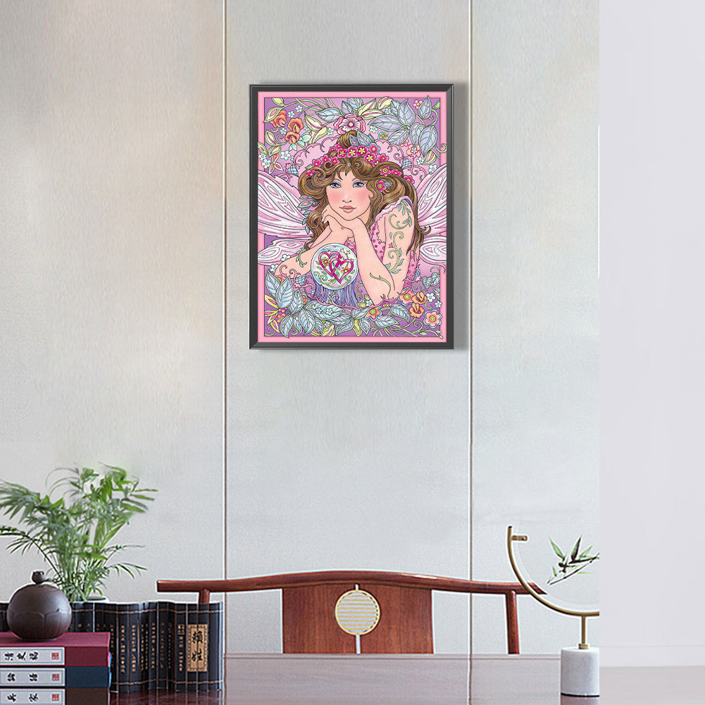 Flower Fairy - Full Round Drill Diamond Painting 30*40CM