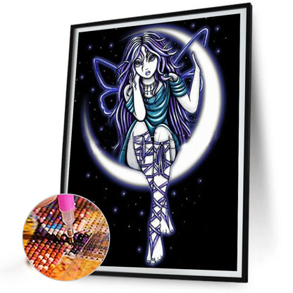 Moon Fairy - Full Round Drill Diamond Painting 30*40CM