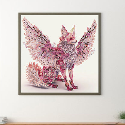 Fox With White Cherry Blossom Wings - Special Shaped Drill Diamond Painting 30*30CM