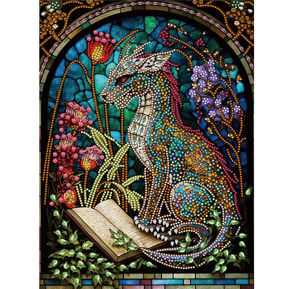 Dinosaurs At Night - Special Shaped Drill Diamond Painting 30*40CM