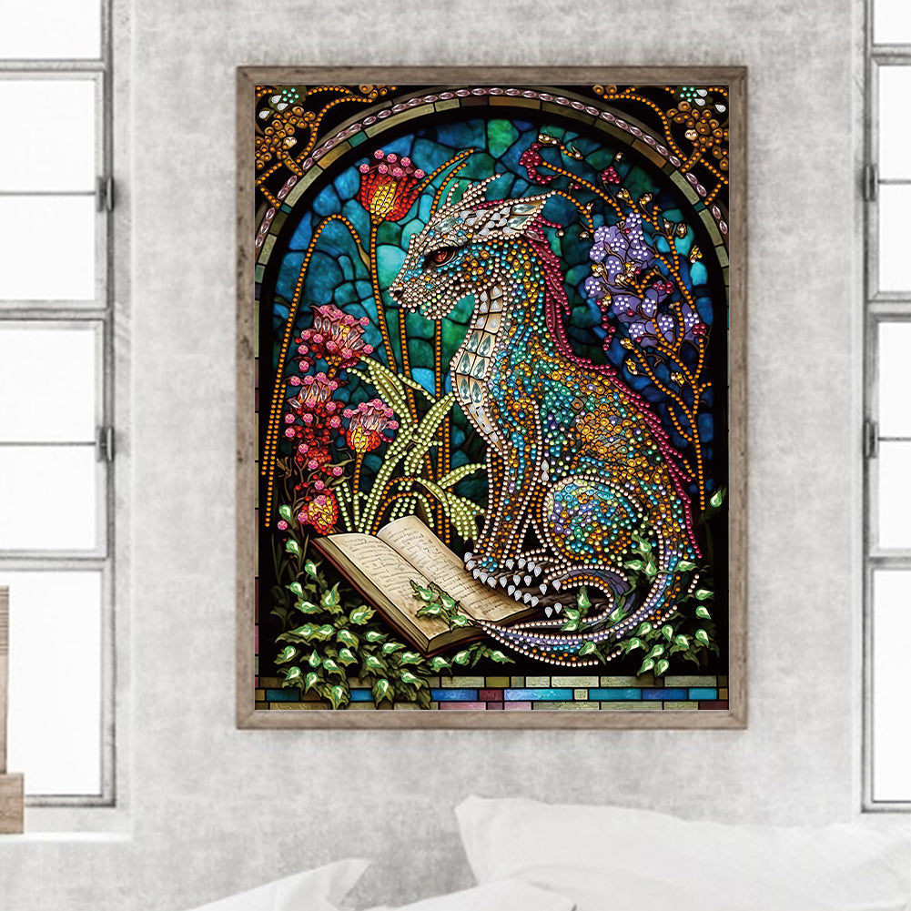 Dinosaurs At Night - Special Shaped Drill Diamond Painting 30*40CM