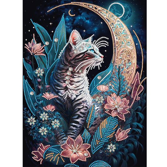 Cat Looking Into The Distance - Special Shaped Drill Diamond Painting 30*40CM