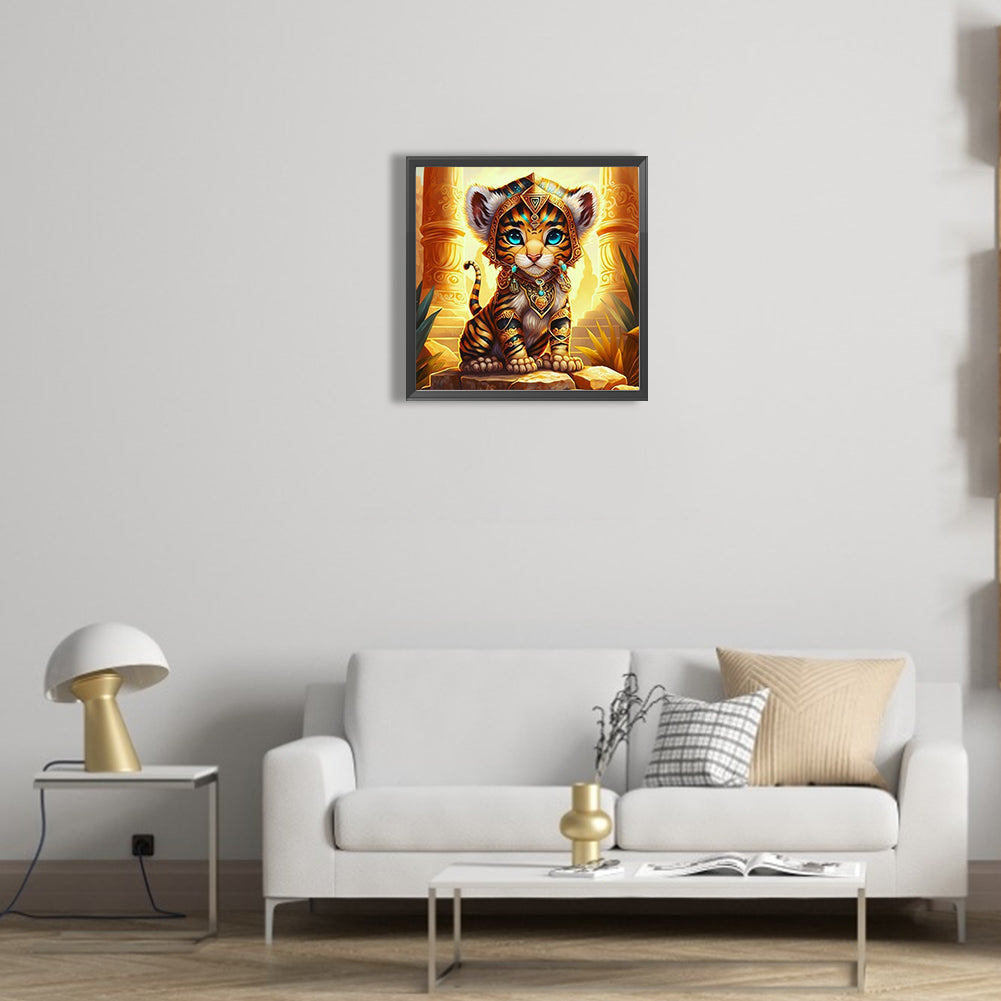 Golden Tiger - Full Round Drill Diamond Painting 30*30CM