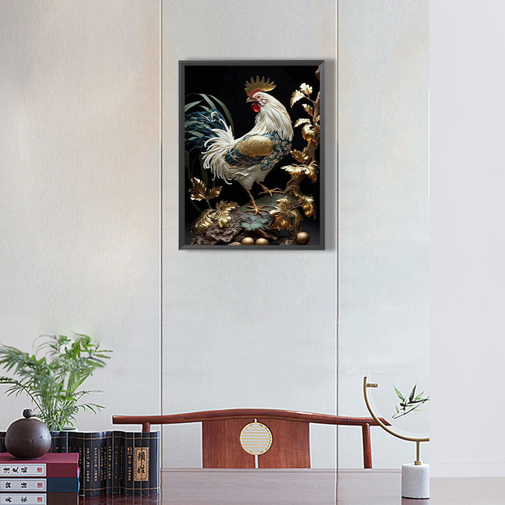 Golden Rooster - Full Round Drill Diamond Painting 30*40CM