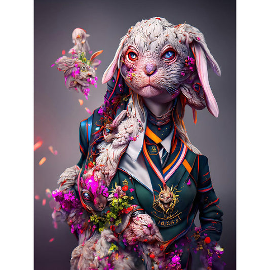 Captain Rabbit - Full Round Drill Diamond Painting 30*40CM