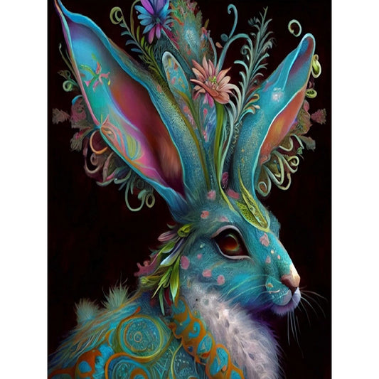 Painted Rabbit - Full Round Drill Diamond Painting 30*40CM