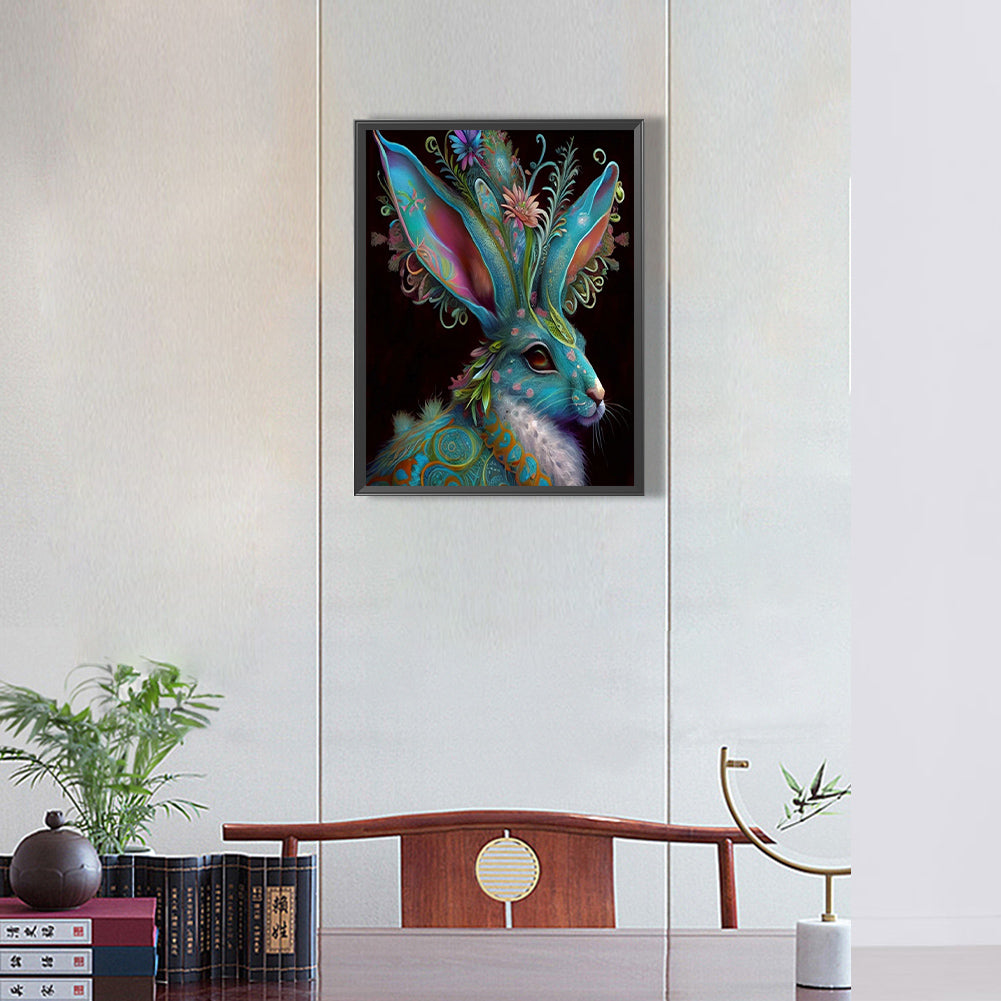 Painted Rabbit - Full Round Drill Diamond Painting 30*40CM