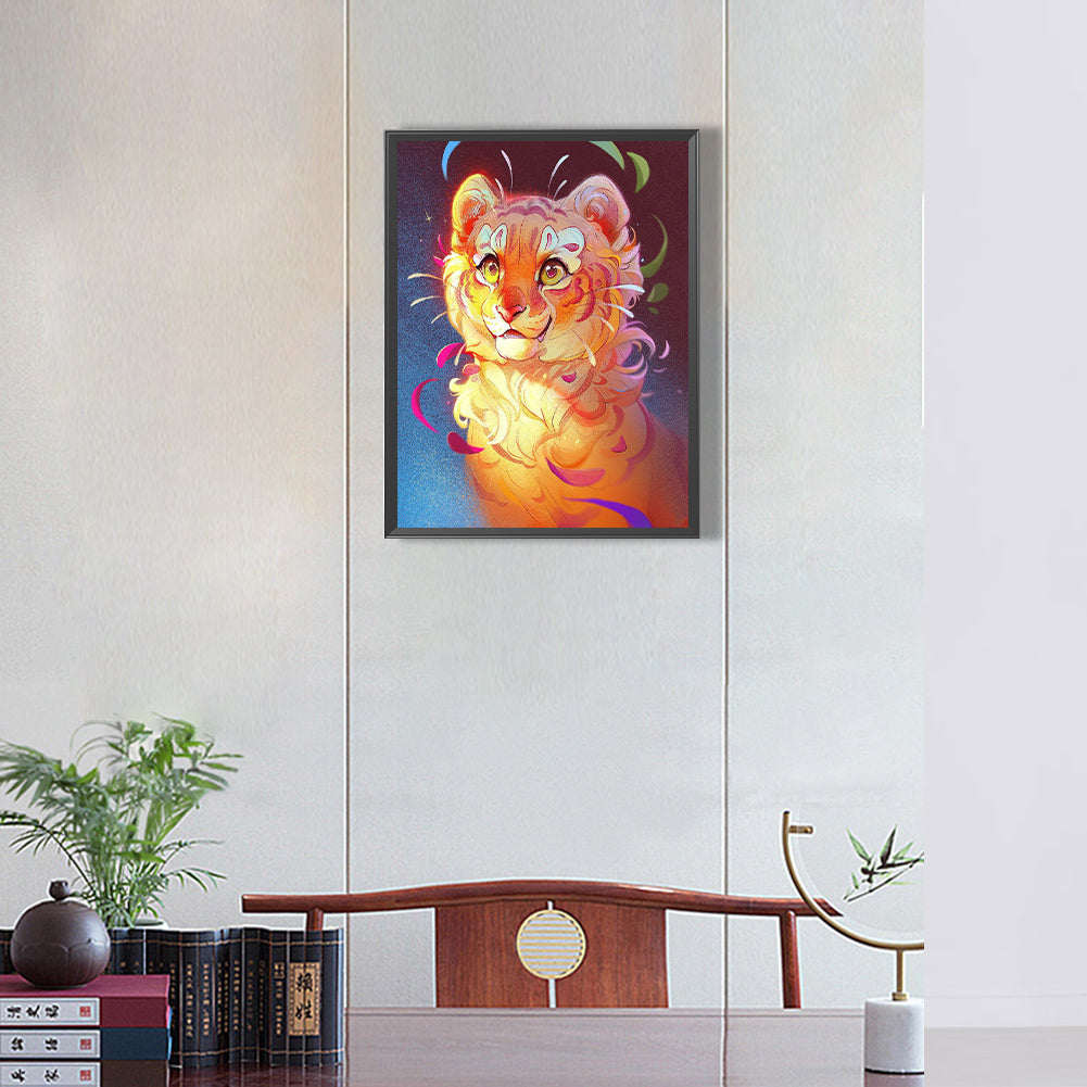 Smiling Tiger - Full Round Drill Diamond Painting 30*40CM