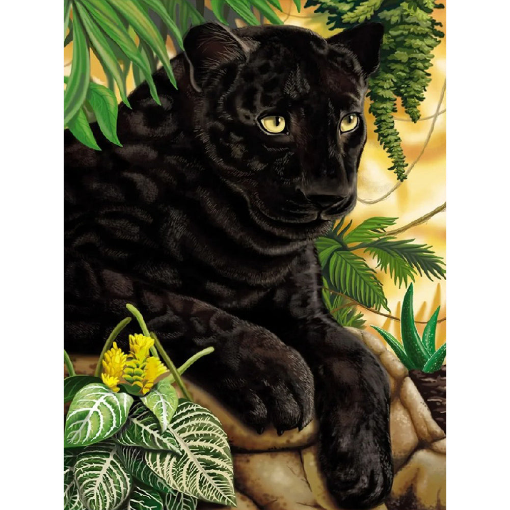 Black Panther - Full Round Drill Diamond Painting 30*40CM