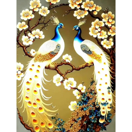 Peacock - Full Round Drill Diamond Painting 30*40CM