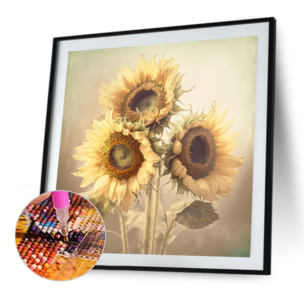 Sunflower - Full Round Drill Diamond Painting 50*50CM