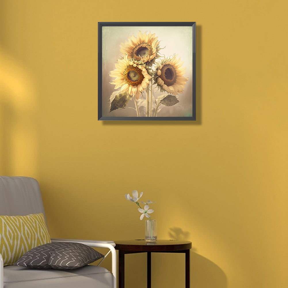 Sunflower - Full Round Drill Diamond Painting 50*50CM