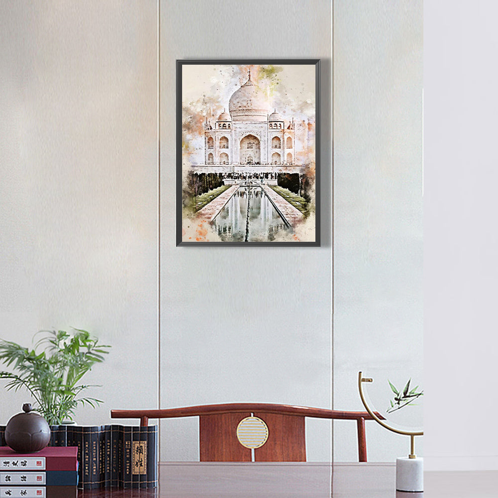 Ink Style Places Of Interest - Full Round Drill Diamond Painting 30*40CM