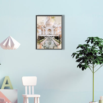 Ink Style Places Of Interest - Full Round Drill Diamond Painting 30*40CM